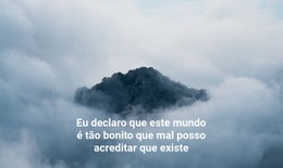 Acima Das Nuvens E Picos - Belo Design De Site