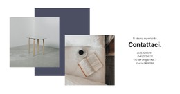 Contatti Interni Del Salone Modello CSS Semplice