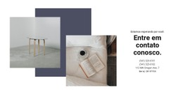 Contatos De Salão De Interior Modelo CSS Simples