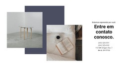 Contatos De Salão De Interior - Modelo HTML5 Profissional