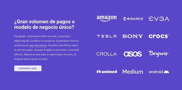 Sobre nuestros socios comerciales Creador de sitios web HTML