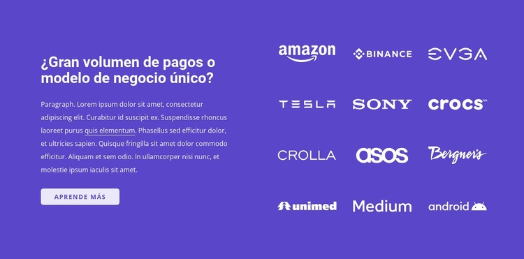 Sobre nuestros socios comerciales Plantillas de creación de sitios web