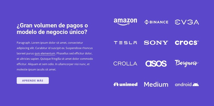 Sobre nuestros socios comerciales Plantilla CSS