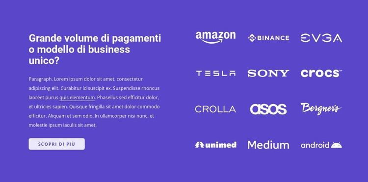 Informazioni sui nostri partner commerciali Modelli di Website Builder