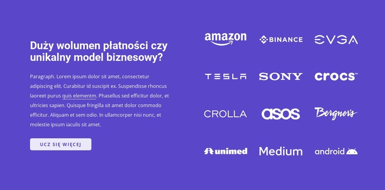 O naszych partnerach biznesowych Wstęp