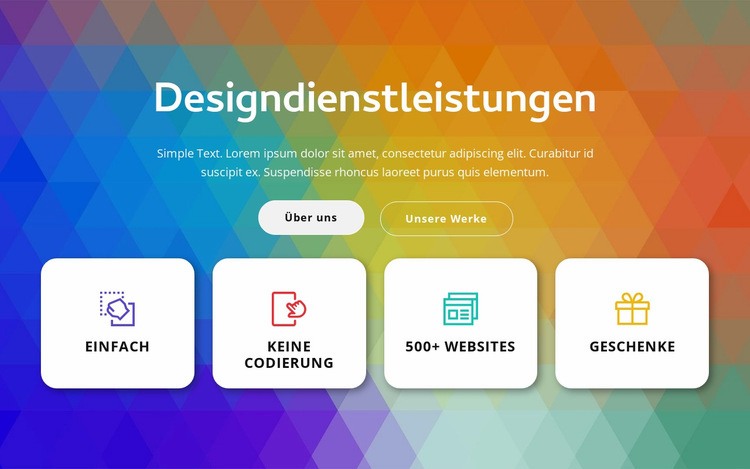 Drag-and-Drop-Builder Eine Seitenvorlage