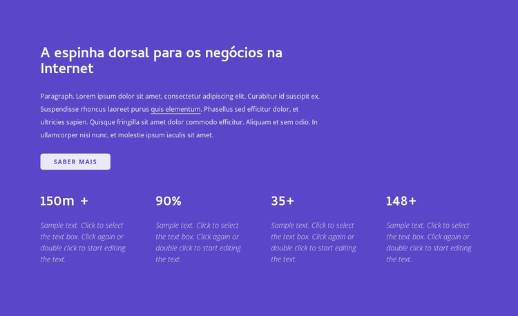 Negócios na Internet Modelo de site