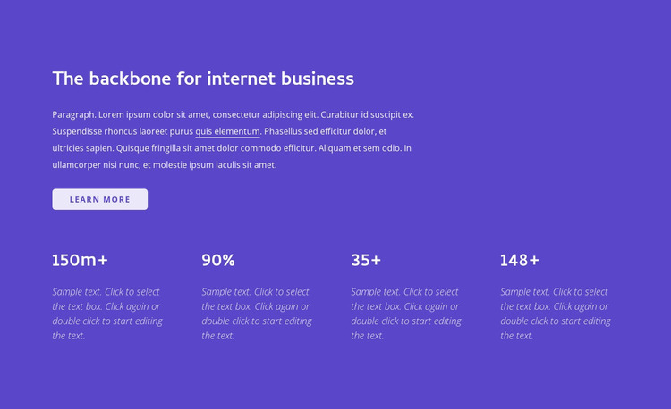 Internet business Website Mockup