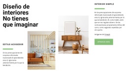 Tendencia De Diseño De Interiores - Impresionante Maqueta De Sitio Web