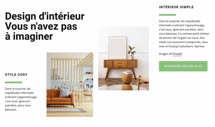 Tendance décoration d'intérieur Créateur de site Web HTML