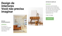 Layout CSS Para Tendência De Design De Interiores