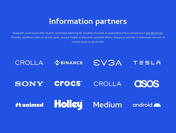 Information partners CSS Template