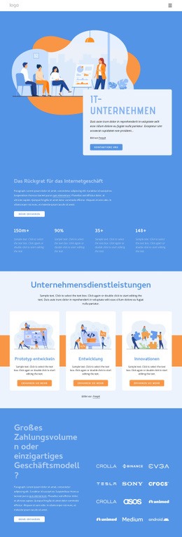 Full-Service-Softwareentwicklungsunternehmen HTML-Vorlage