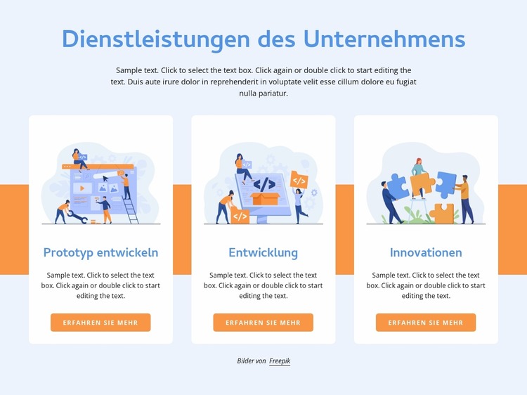 Prototyping und Entwicklung Joomla Vorlage