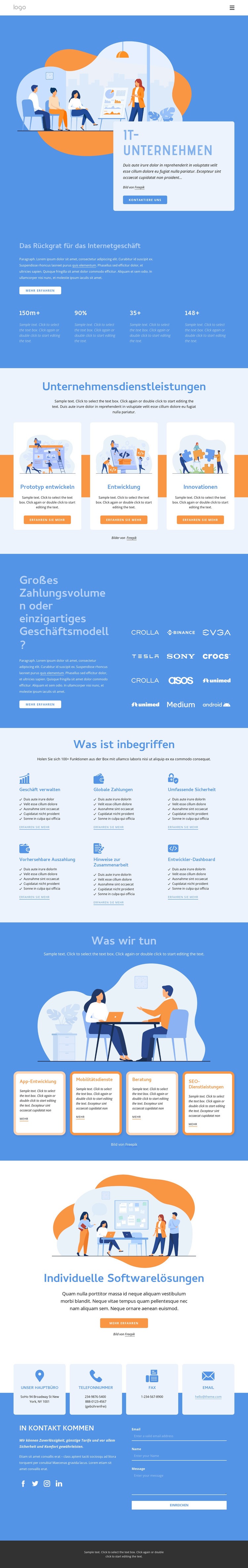 Full-Service-Softwareentwicklungsunternehmen Website Builder-Vorlagen