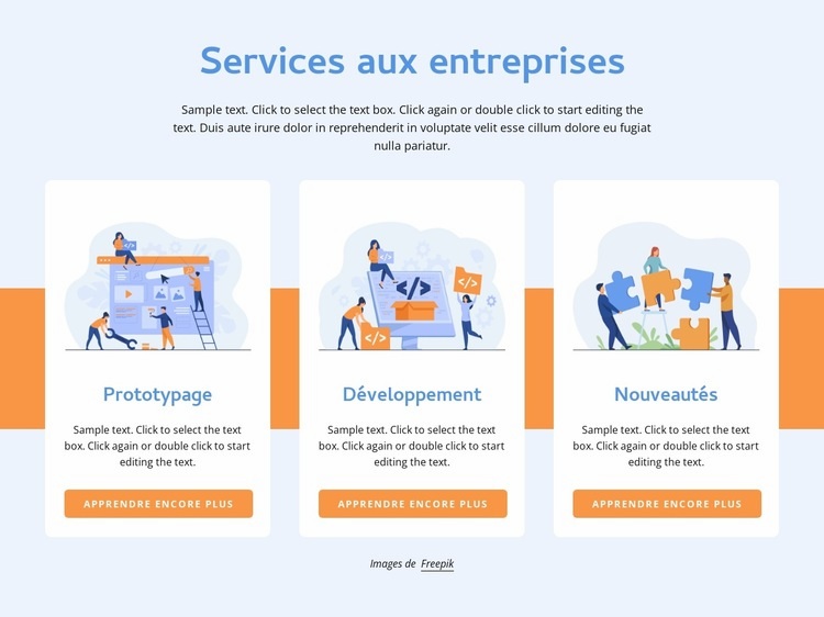 Prototypage et développement Modèles de constructeur de sites Web