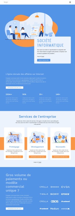 Générateur De Maquette De Site Web Pour Société De Développement De Logiciels À Service Complet