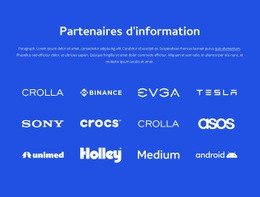 Partenaires D'Information Modèles Html5 Réactifs Gratuits