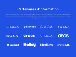 Partenaires D'Information Modèle Joomla 2024
