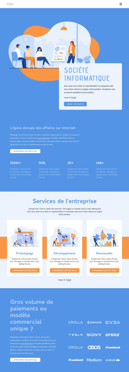 Inspiration De Site Web Pour Société De Développement De Logiciels À Service Complet