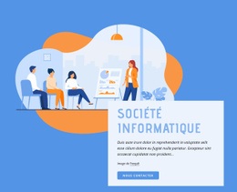 Superbe Modèle D'Une Page Pour Société Informatique