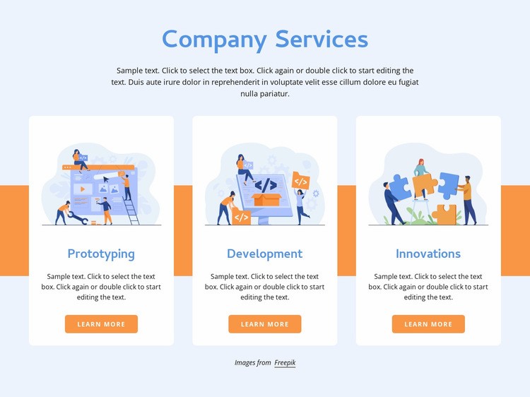Prototyping and development Homepage Design