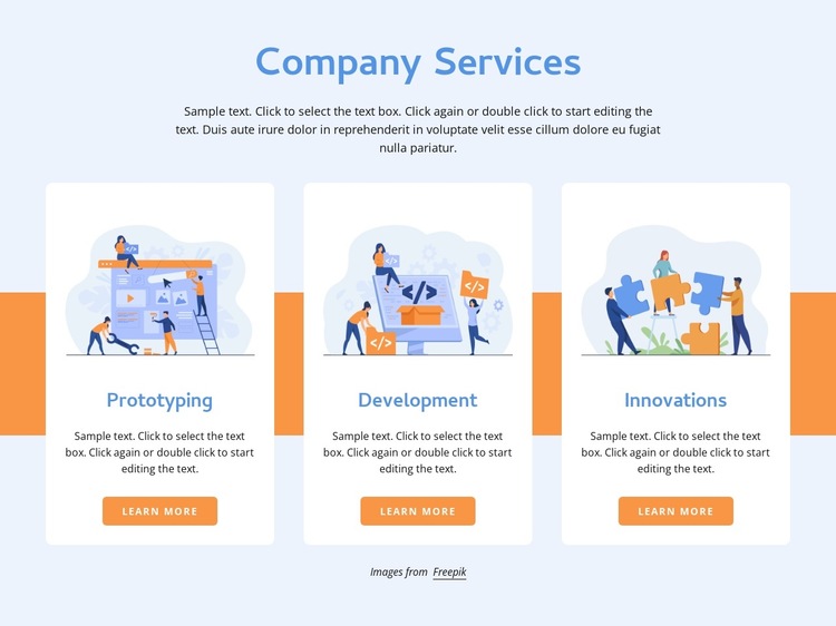 Prototyping and development HTML5 Template