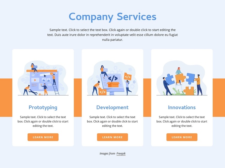 Prototyping and development Joomla Template