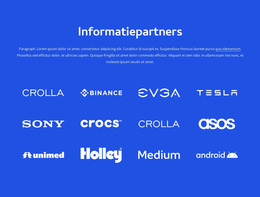 Klaar Voor Gebruik Joomla-Sjabloon Voor Informatiepartners