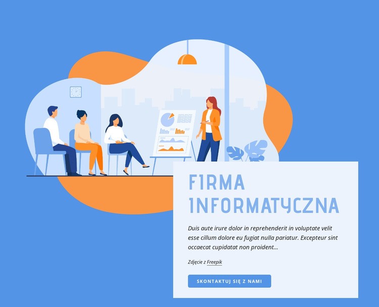 Firma informatyczna Makieta strony internetowej