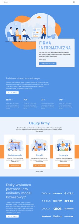 Firma Zajmująca Się Kompleksowym Tworzeniem Oprogramowania - Ostateczny Szablon Jednostronicowy