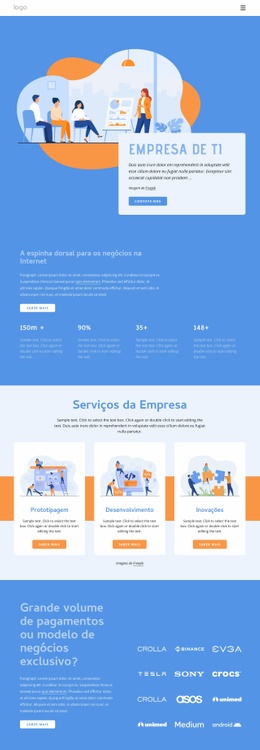 Empresa De Desenvolvimento De Software De Serviço Completo - Design Profissional Personalizável