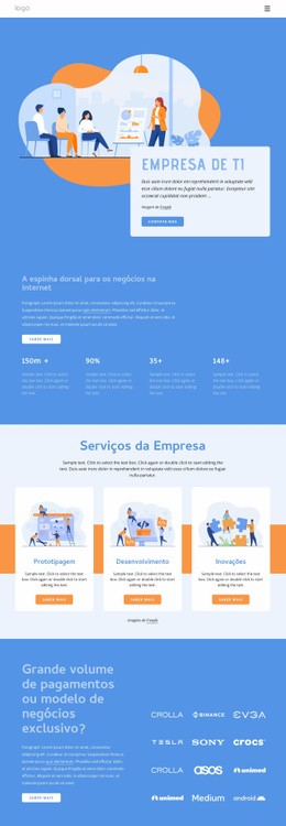 Empresa De Desenvolvimento De Software De Serviço Completo - Modelo HTML5 Pronto Para Usar