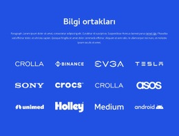 Bilgi Ortakları - Web Sitesi Oluşturucuyu Sürükleyip Bırakın