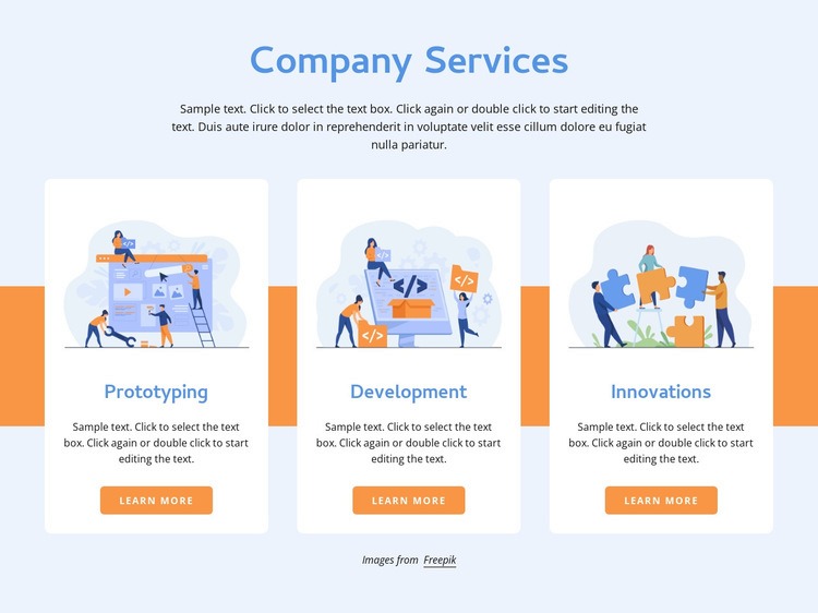 Prototyping and development Web Page Design