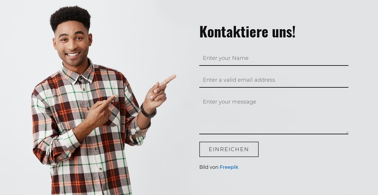 Bitte füllen Sie das folgende Formular aus Website Builder-Vorlagen