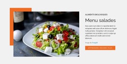 Menu Salades : Thème D'Une Page