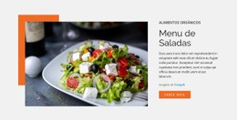 Menu De Saladas - Maquete On-Line