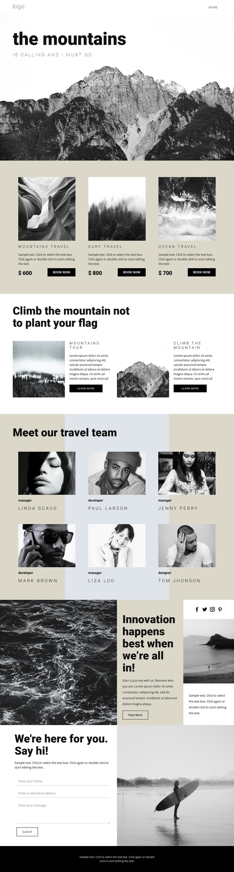 Agency for people who travel CSS Template