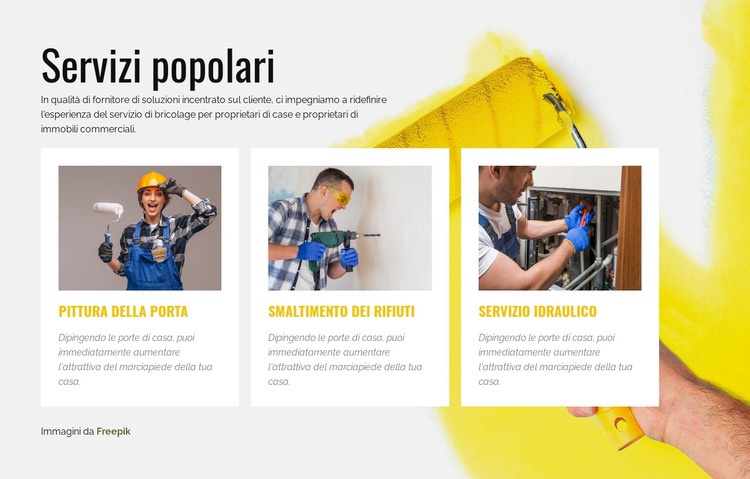 Servizi di riparazione domestica popolari Modelli di Website Builder