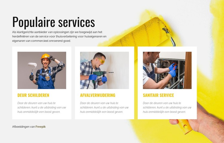 Populaire huisreparatieservices CSS-sjabloon