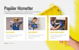 Popüler Ev Onarım Hizmetleri - HTML Creator