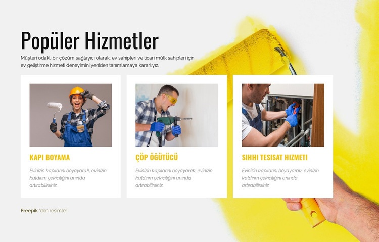 Popüler Ev Onarım Hizmetleri HTML5 Şablonu