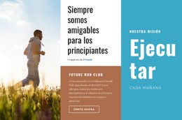 Maqueta De Sitio Web Más Creativa Para Corre Todas Las Mañanas