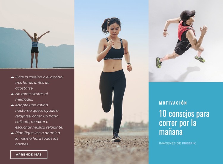 10 consejos para correr Plantilla CSS