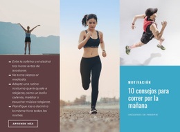 Plantilla De Una Página Para 10 Consejos Para Correr