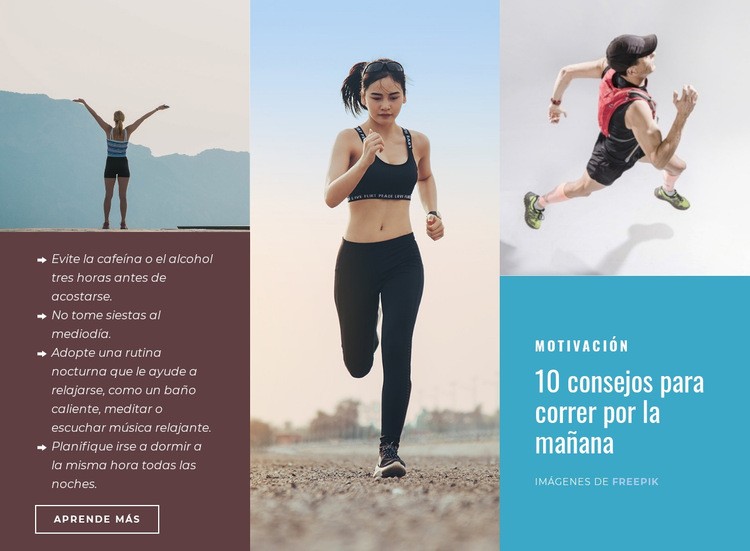 10 consejos para correr Plantilla de una página