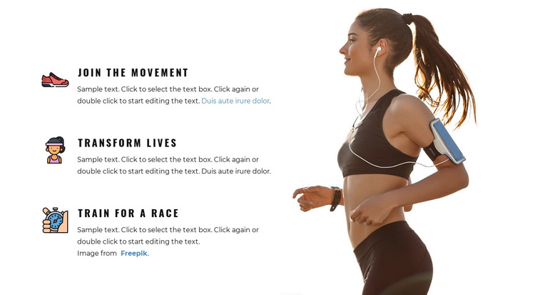 Full-body workouts Homepage Design