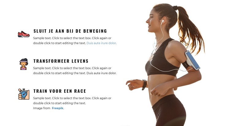 Workouts voor het hele lichaam CSS-sjabloon