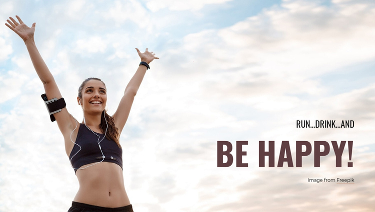 Run and Be Happy! One Page Template